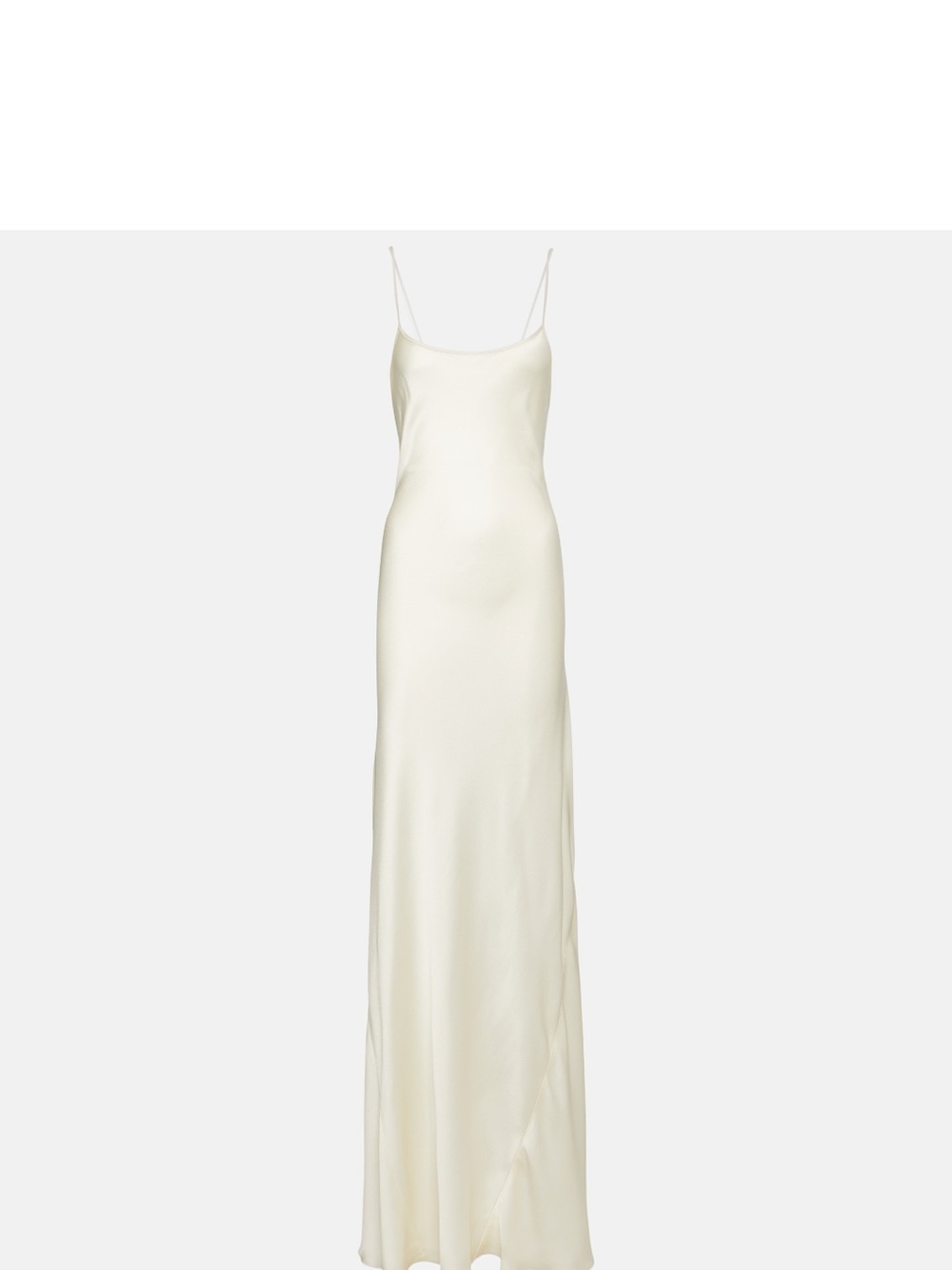 Victoria Beckham Cream Satin Slip Maxi Dress
